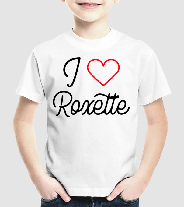I love Roxette minta fehér pólón