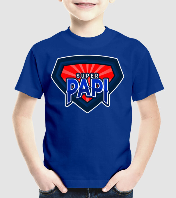 SUPER PAPI minta királykék pólón