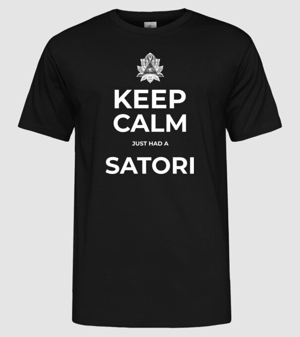 JUST HAD A SATORI minta fekete pólón