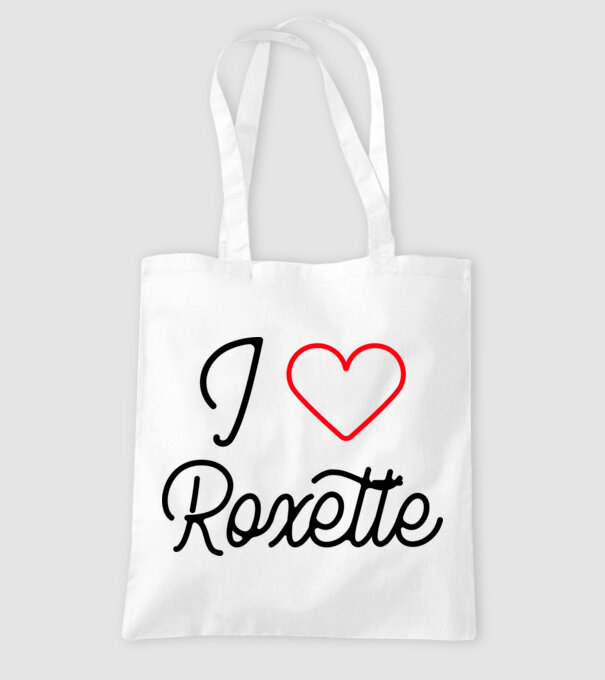 I love Roxette minta fehér pólón