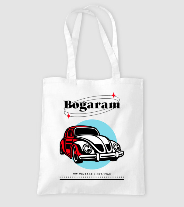 Volkswagen Bogár minta fehér pólón