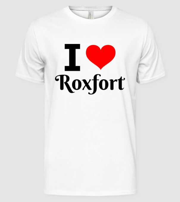 I love Roxfort minta fehér pólón