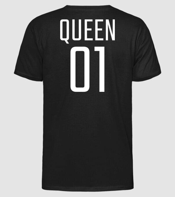 QUEEN 01 minta fekete pólón