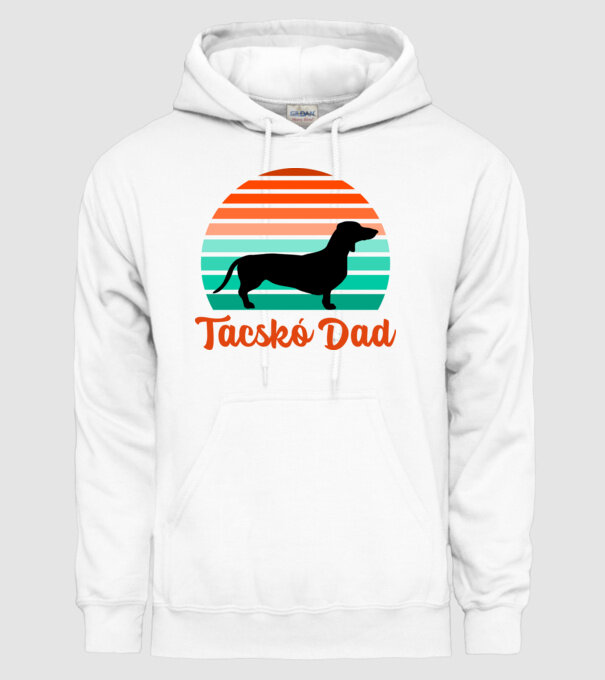 Tacskó Dad minta fehér pólón