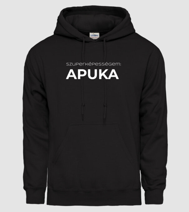SZUPERKÉPESSÉGEM APUKA minta fekete pólón