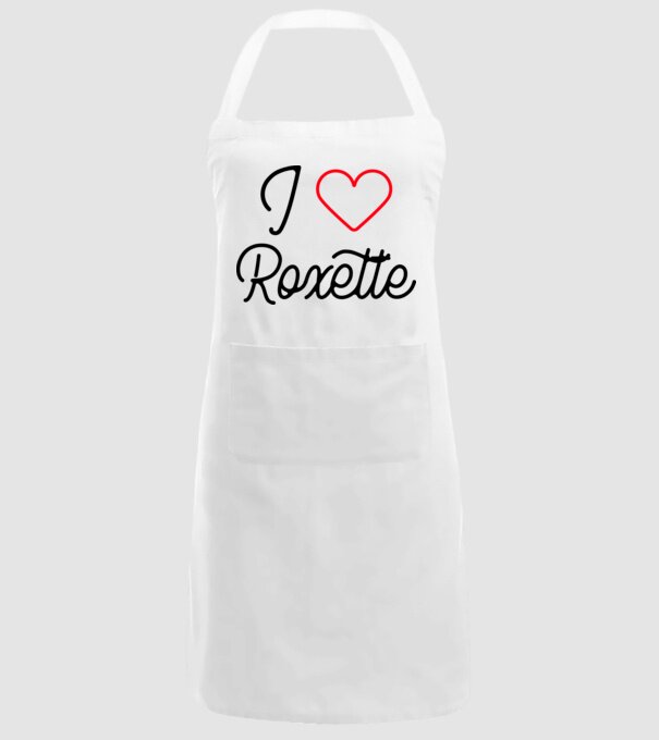 I love Roxette minta fehér pólón