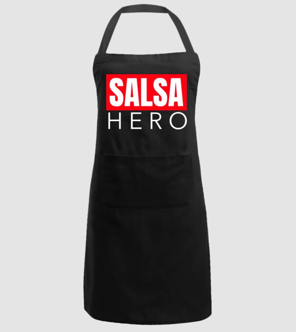 SALSA HERO minta fekete pólón