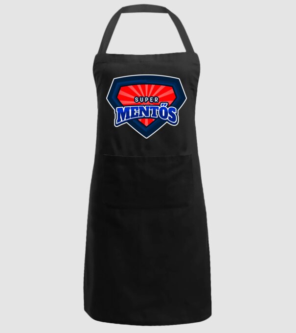 SUPER MENTŐS minta fekete pólón