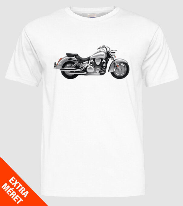 Chopper minta fehér pólón