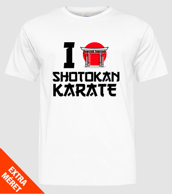 I love Shotokan Karate minta fehér pólón