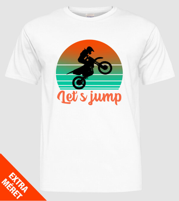 Let's jump minta fehér pólón