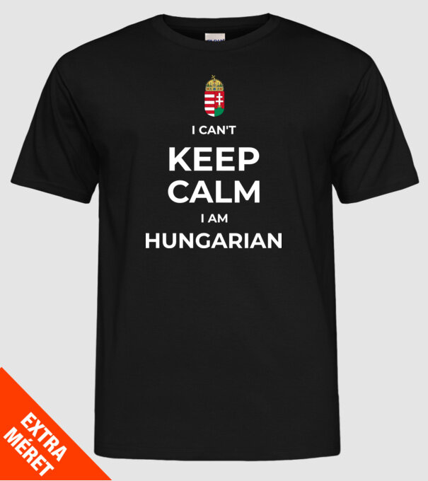 I AM HUNGARIAN minta fekete pólón