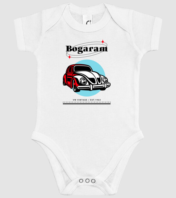 Volkswagen Bogár minta fehér pólón