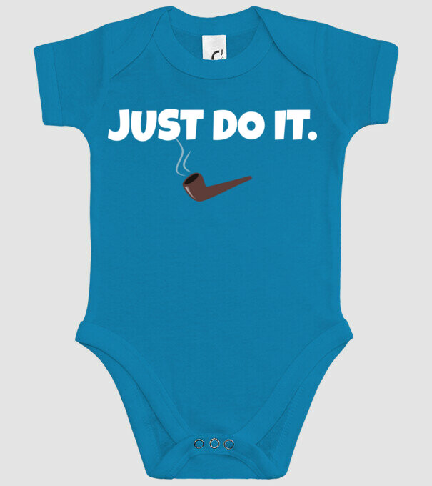 JUST DO IT minta türkiz pólón