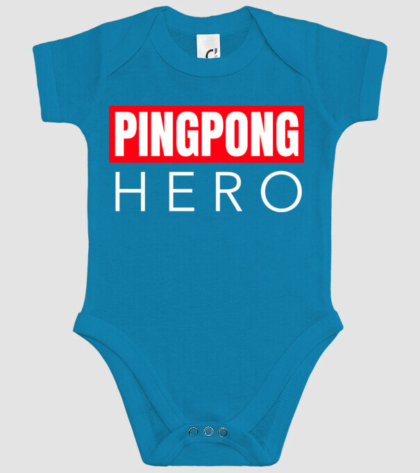 PINGPONG HERO minta türkiz pólón