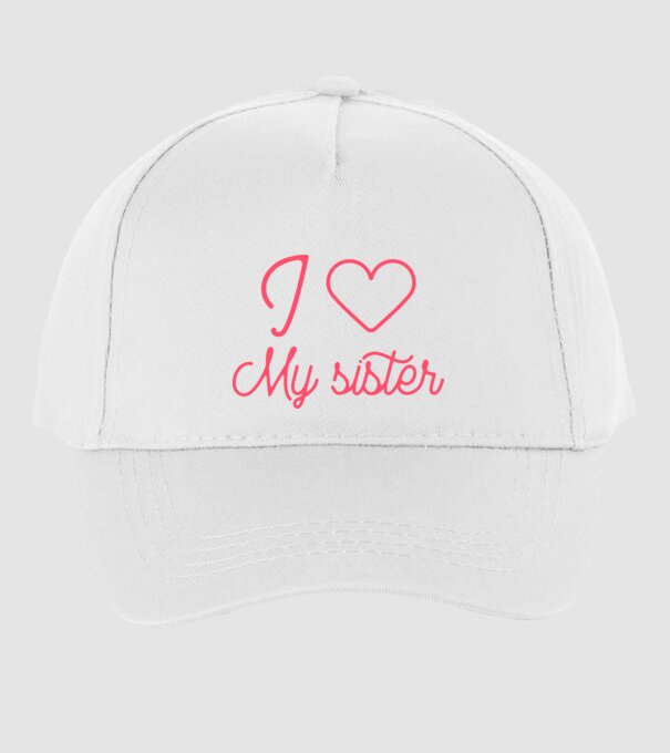 I love my sister minta fehér pólón
