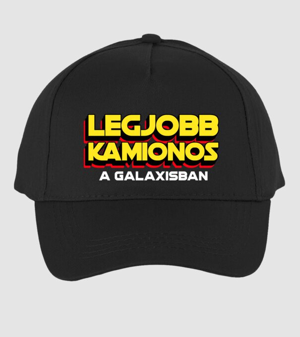 LEGJOBB KAMIONOS A GALAXISBAN minta fekete pólón