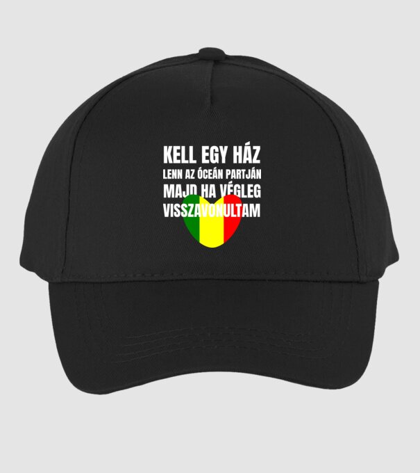 Kell egy ház lenn az óceán partján minta fekete pólón