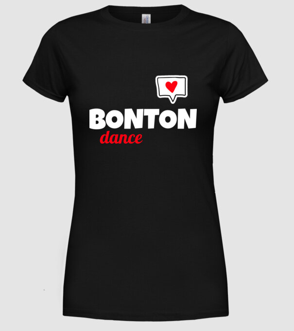 Bonton Dance minta fekete pólón