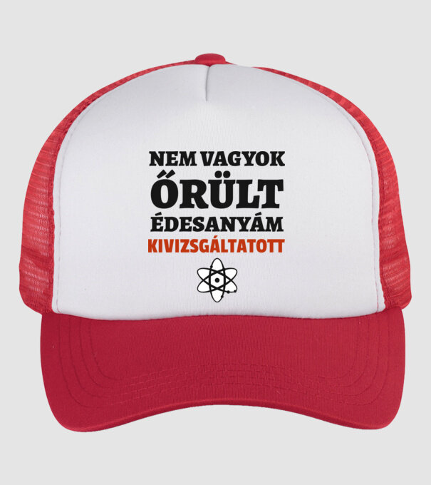 Agymenők - nem vagyok őrült minta fehér/piros pólón