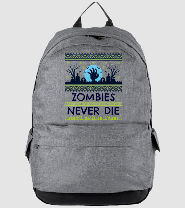Zombies Never Die minta szürke pólón