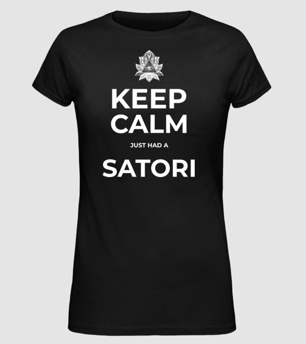 JUST HAD A SATORI minta fekete pólón
