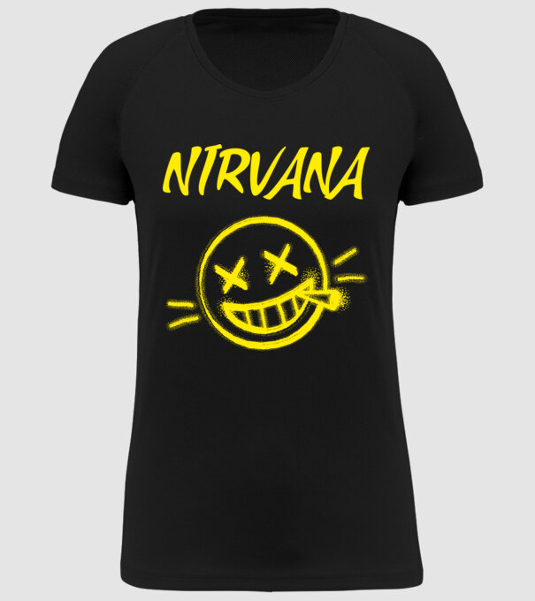 NIRVANA minta fekete pólón