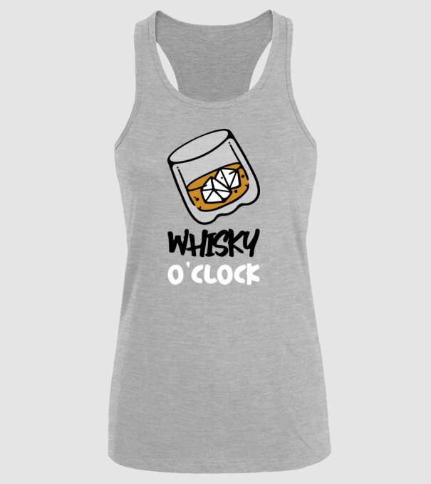 Whisky idő minta szürke pólón