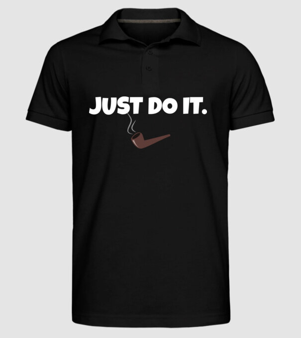JUST DO IT minta fekete pólón
