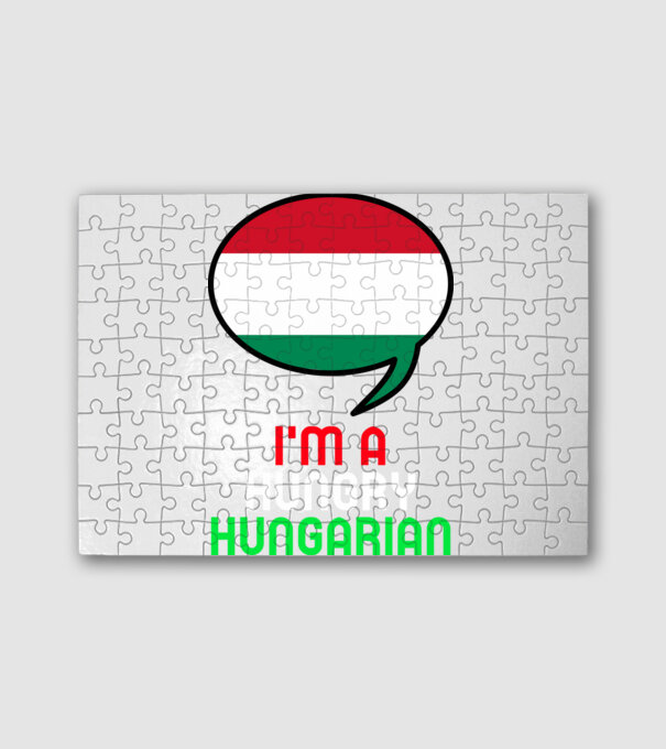 Hungry Hungarian minta fehér pólón