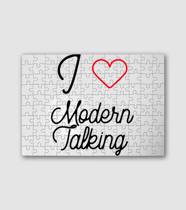 I love Modern Talking minta fehér pólón