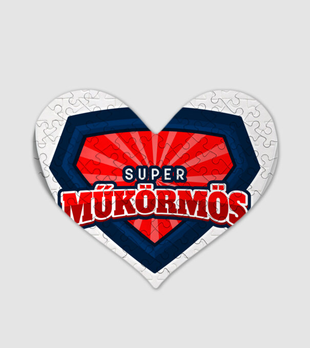 SUPER MŰKÖRMÖS minta fehér pólón