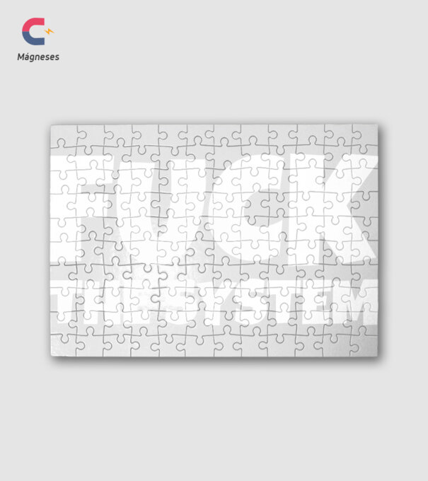 FUCK THE SYSTEM minta fehér pólón