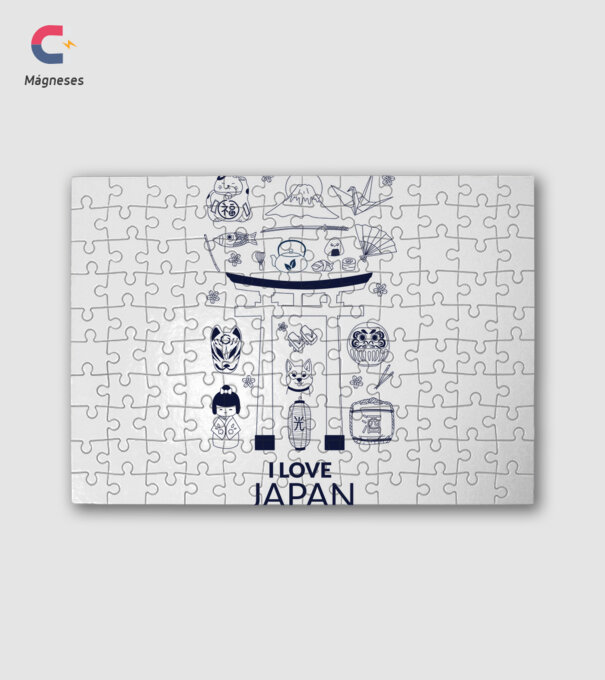 I LOVE JAPAN minta fehér pólón