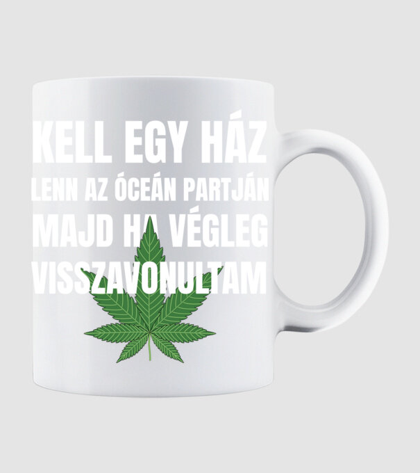 Kell egy ház lenn az óceán partján minta fehér pólón
