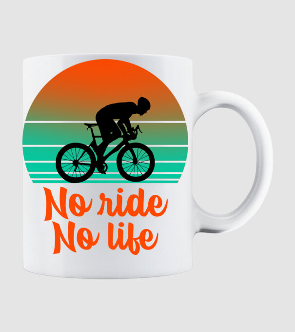 No ride, No life minta fehér pólón
