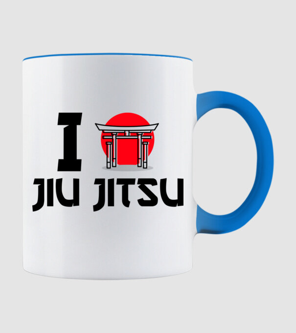 I love Jiu Jitsu minta világoskék pólón