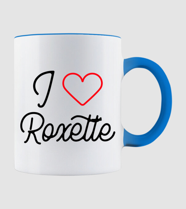 I love Roxette minta világoskék pólón