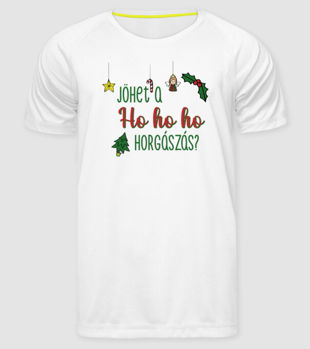 Jöhet a ho ho ho minta fehér pólón