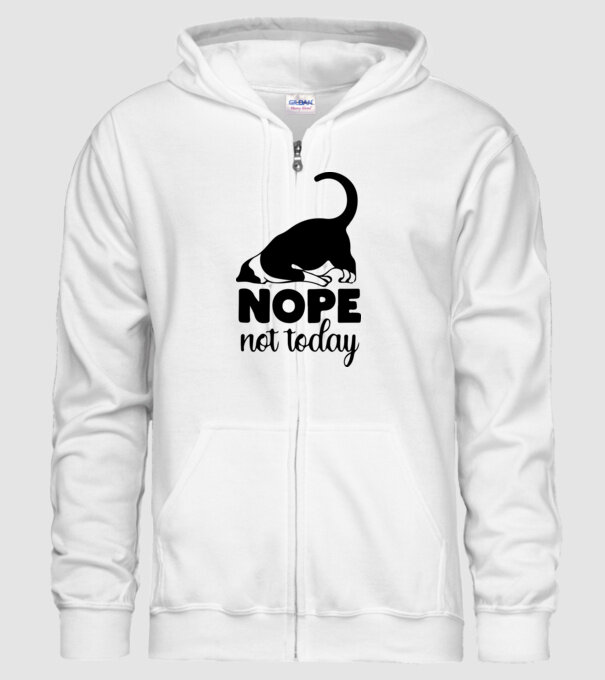 Nope, not today minta fehér pólón