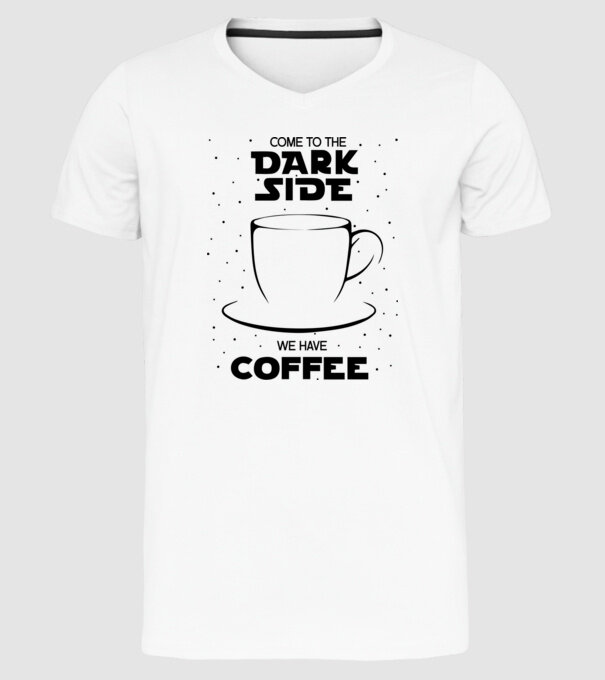Come to the dark side minta fehér pólón