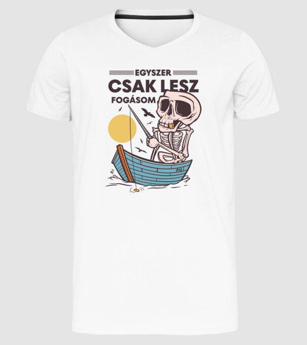 Egyszer csak lesz fogásom minta fehér pólón
