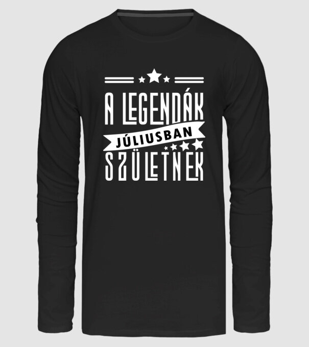 A legendák júlisban születnek 2 minta fekete pólón