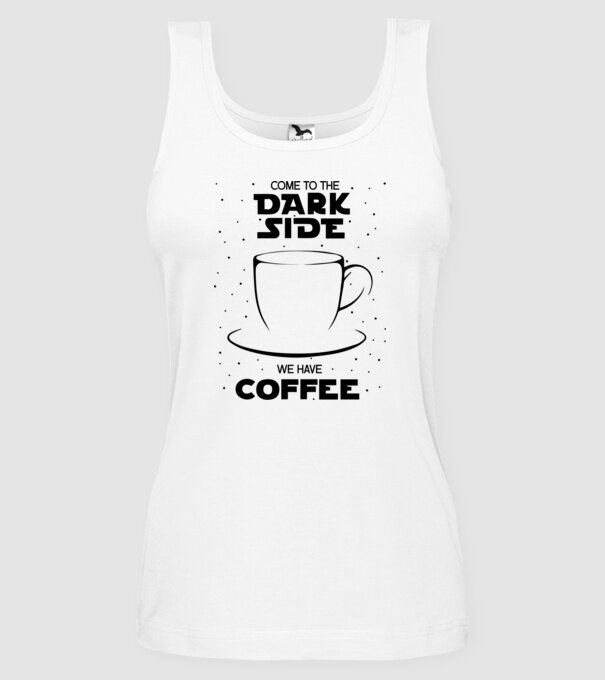 Come to the dark side minta fehér pólón