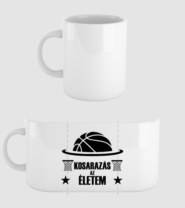 Kosarazás az életem minta fehér pólón
