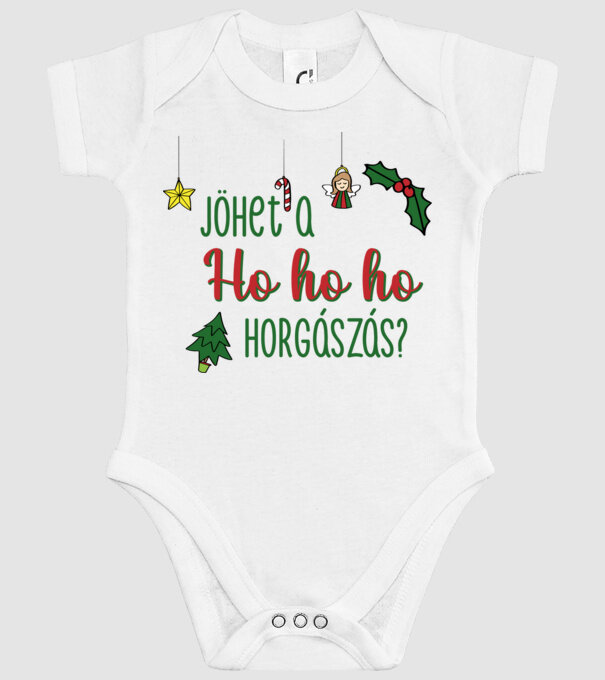 Jöhet a ho ho ho minta fehér pólón