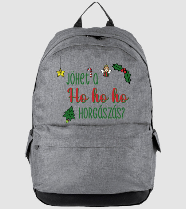 Jöhet a ho ho ho minta szürke pólón
