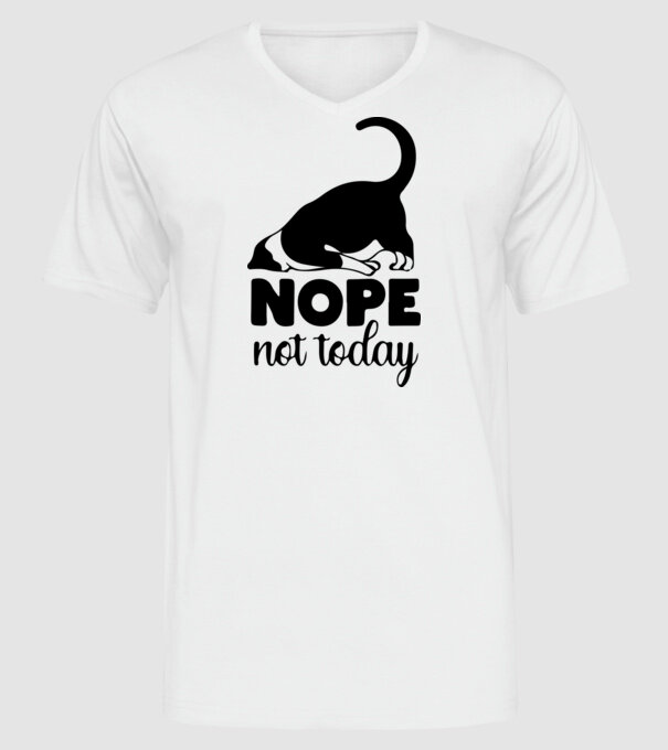 Nope, not today minta fehér pólón