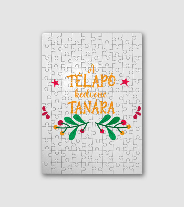 A télapó kedvenc tanára minta fehér pólón