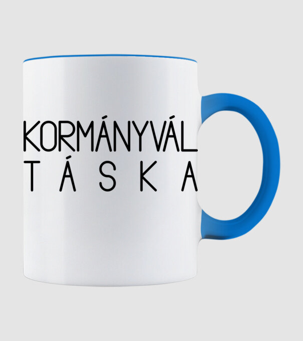 KormányválTÁSKA minta világoskék pólón